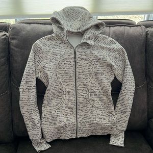 Lululemon Scuba Hoodie II. Manifesto Script Ghost Black /Ghost